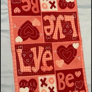 Valentine Red and Pink Love Themed Table Runner